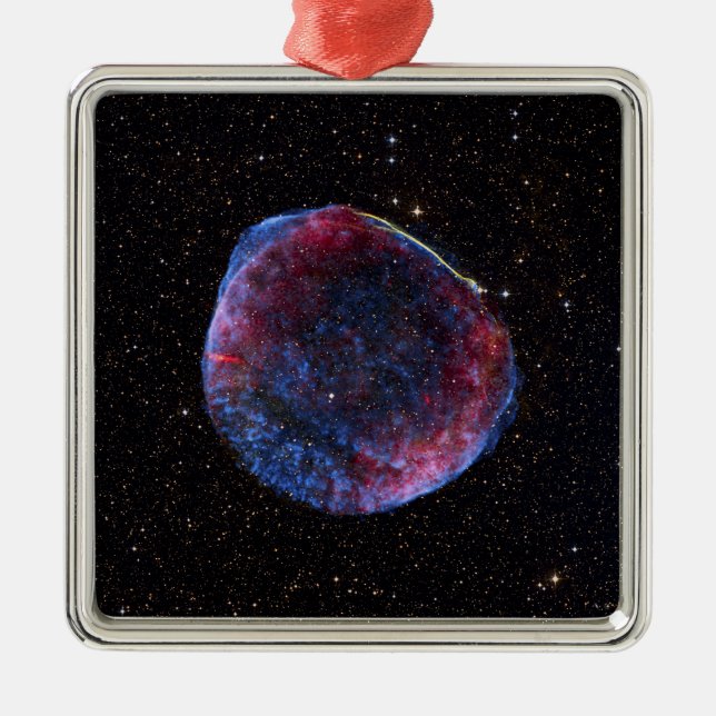 A composite image of the SN 1006 supernova remn Metal Ornament (Front)