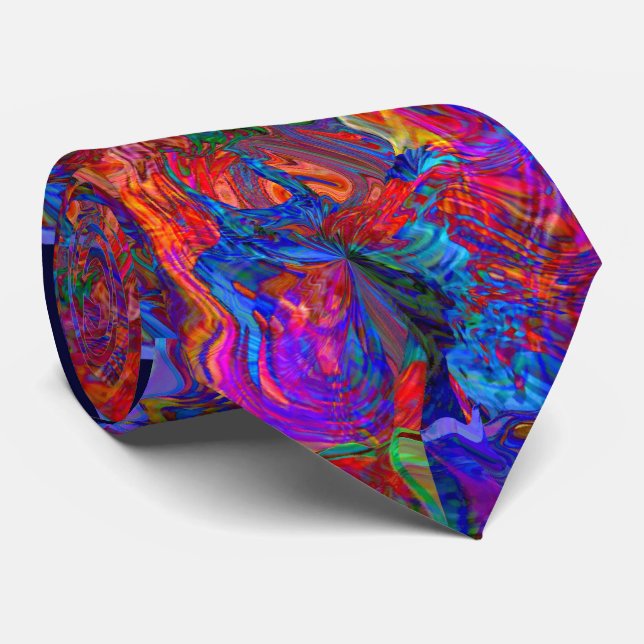 A Confederacy of Dunces cool trippy abstract art Tie (Rolled)