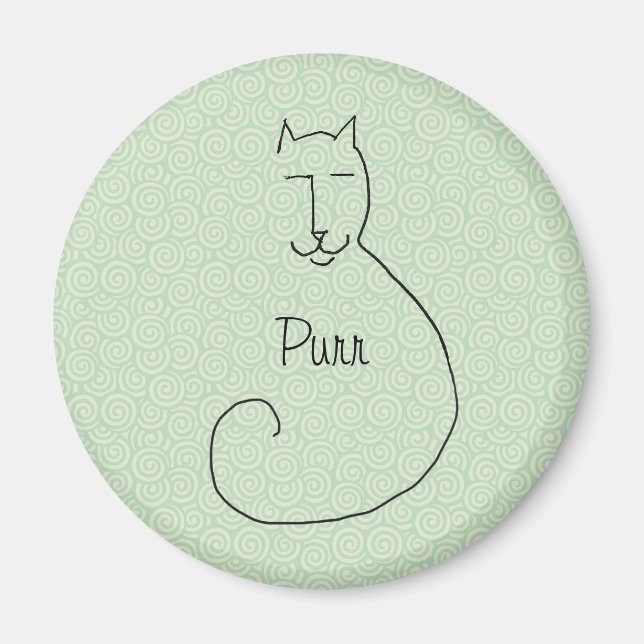 A Contented Kitty Magnet (Front)