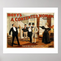 A Contented Woman Vintage Theater Poster