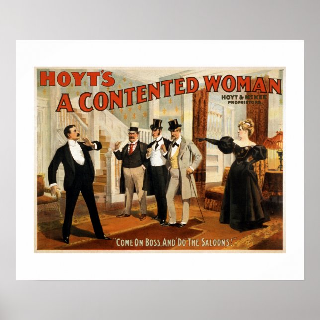 A Contented Woman Vintage Theater Poster (Front)