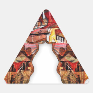 A Continent Connected: The Duality of Africa  Triangle Sticker