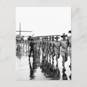A contingent of the Royal Australian Air Force arr Postcard