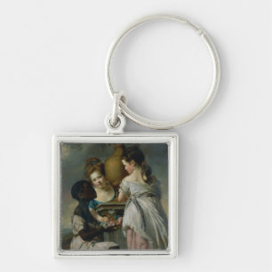A Conversation between Girls, or Two Girls Keychain