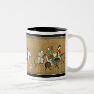 A convoy of Mongols, Chinese, 14th century Two-Tone Coffee Mug