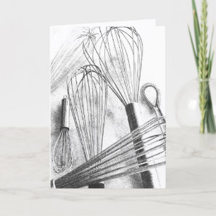 A Cook's Whisks Blank Note Card