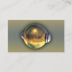 A cool 3D DJ logo business card