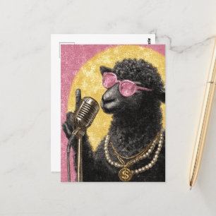 A Cool Black Sheep Singer Postcard
