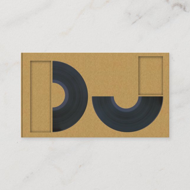 A cool carboard DJ business card (Front)