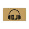 A cool cardboard DJ headphone icon business card