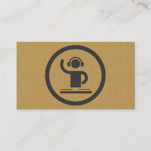 A cool cardboard DJ icon business card