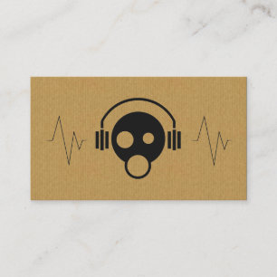 A cool cardboard DJ icon business card