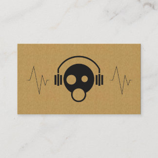 A cool cardboard DJ icon business card
