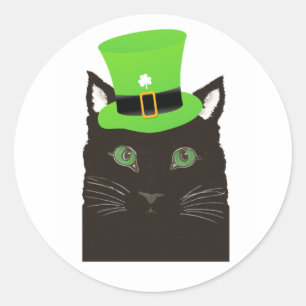 A Cool Cat with a Green Hat Sticker
