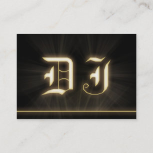 A cool DJ gold laser ligt business card