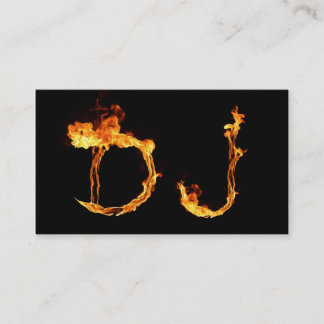 A cool flaming DJ business card