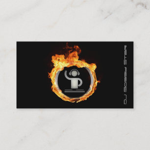 A cool flaming DJ business card
