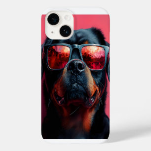 A cool rottweiler with sunglasses Case-Mate iPhone 14 case