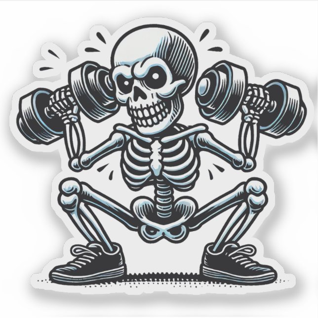 A cool skeleton working out  (Front)
