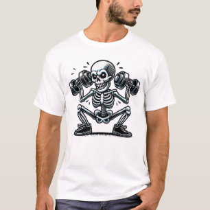 A cool skeleton working out T-Shirt