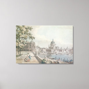 A copy of part of a drawing by Canaletto, of St. P Canvas Print