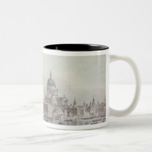 A copy of part of a drawing by Canaletto, of St. P Two-Tone Coffee Mug