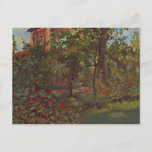 A corner in the garden of Bellevue by Manet Postcard