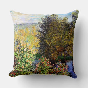 A Corner of the Garden at Montgeron Throw Pillow