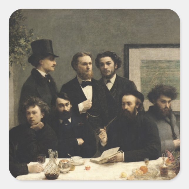 A Corner of the Table, 1872 Square Sticker (Front)