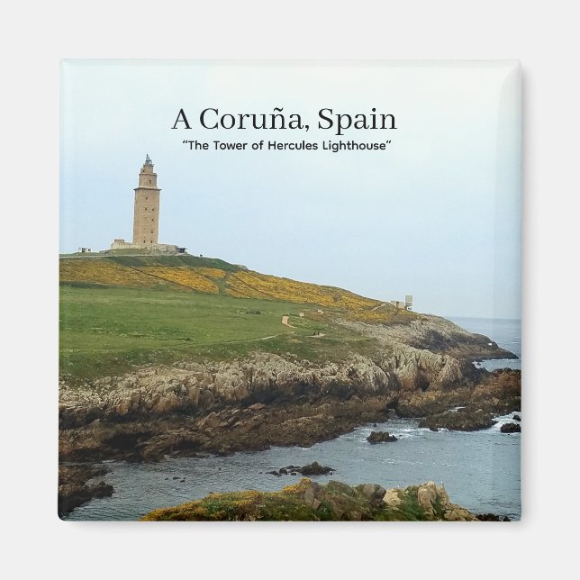 A Coruña, Spain - The Tower of Hercules Lighthouse Magnet (Front)
