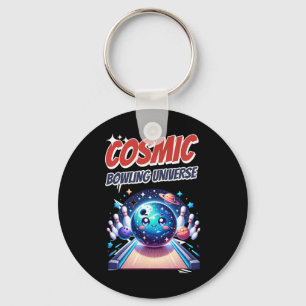 A Cosmic Bowling Journey Keychain