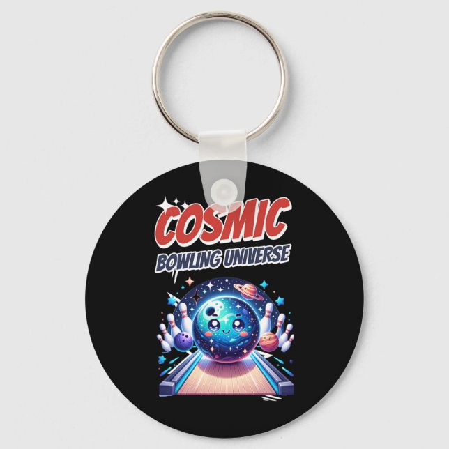 A Cosmic Bowling Journey  Keychain (Front)