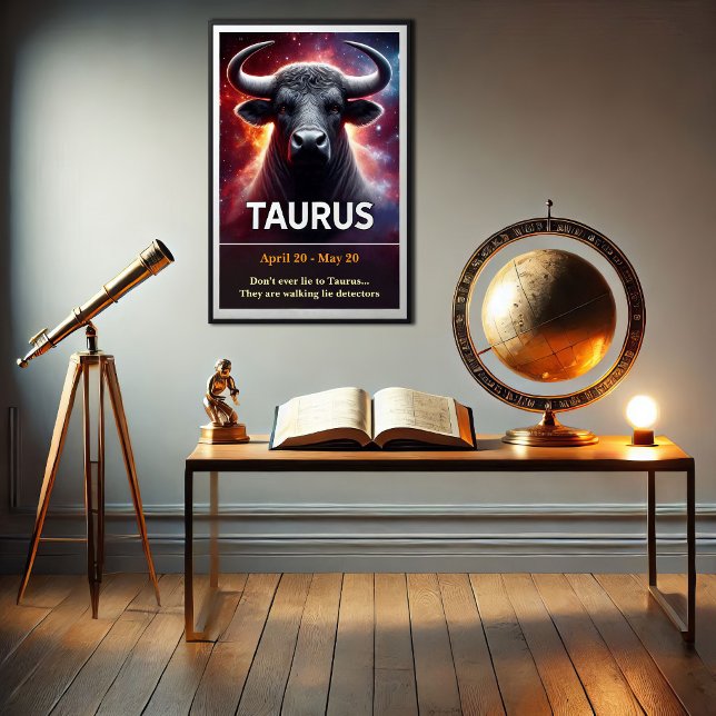 A Cosmic Taurus Bull Zodiac Poster (Creator Uploaded)