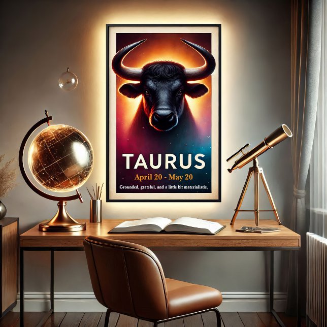 A Cosmic Taurus Bull Zodiac Poster (Creator Uploaded)