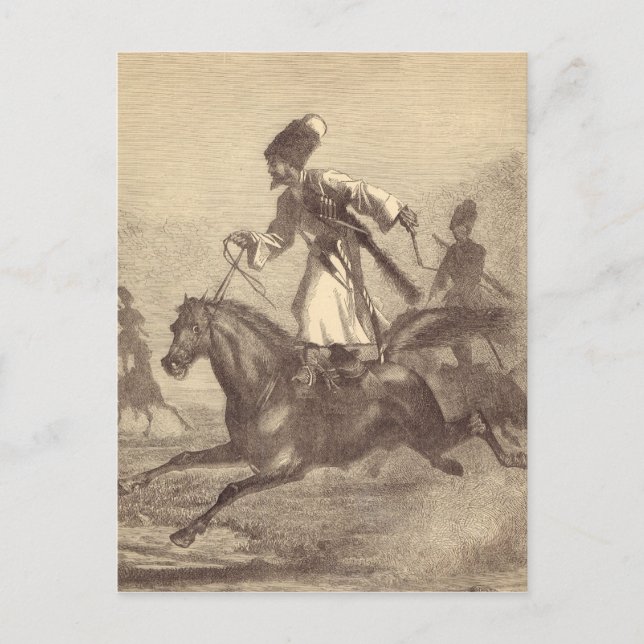 A Cossack Horseman Postcard (Front)