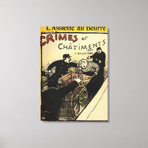 A costermonger is assaulted by the police canvas print