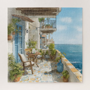 A Cosy Seaside Balcony Jigsaw Puzzle