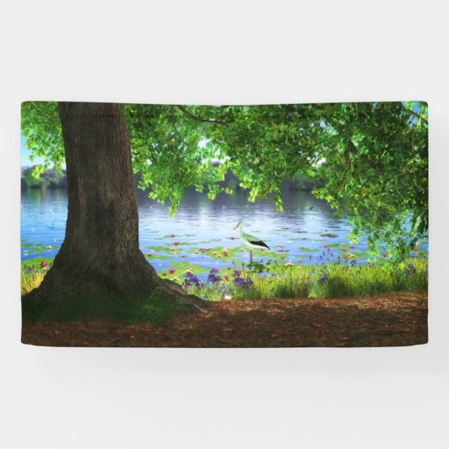 À côté de la bannière de l'eau calme (Horizontal)