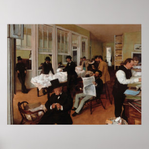 A Cotton Office in New Orleans - Edgar Degas Poster