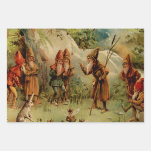 “A Council of Gnomes” by E S Hardy Wrapping Paper Sheet