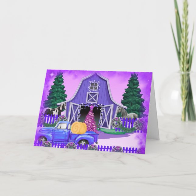 A Country Christmas Greeting Card (Front)