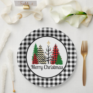 A Country Christmas Paper Plate