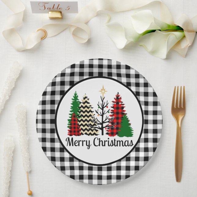 A Country Christmas Paper Plate (Wedding)