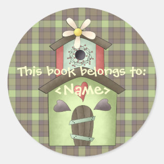 A Country Garden Birdhouse Book Sticker