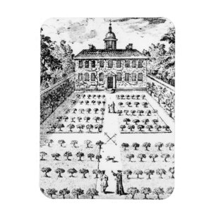 A country house garden, from 'The Gentlemen's Recr Magnet