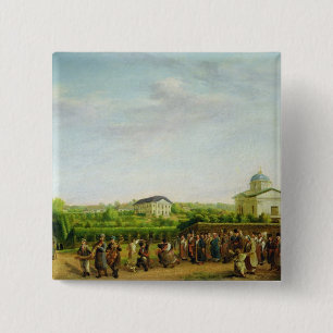 A country wedding 2 inch square button