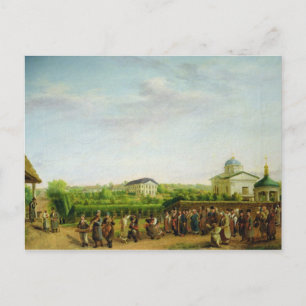 A country wedding postcard