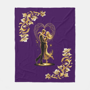 A couple dancing fleece blanket