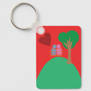 A Couple Dating  Keychain