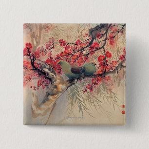 A Couple in Spring 2 Inch Square Button